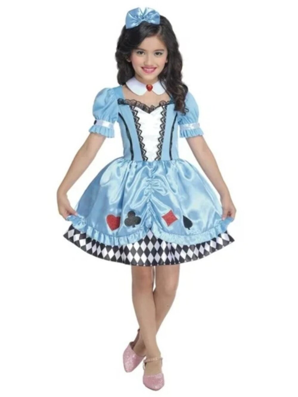Partyholic Girl's Amazing Alice Halloween Costume Large (10-12)